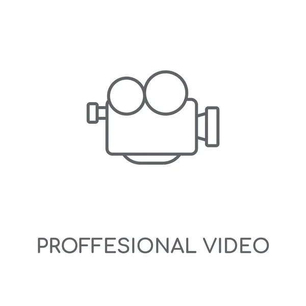 Icono Lineal Cámara Vídeo Proffesional Diseño Símbolo Carrera Concepto Cámara — Vector de stock