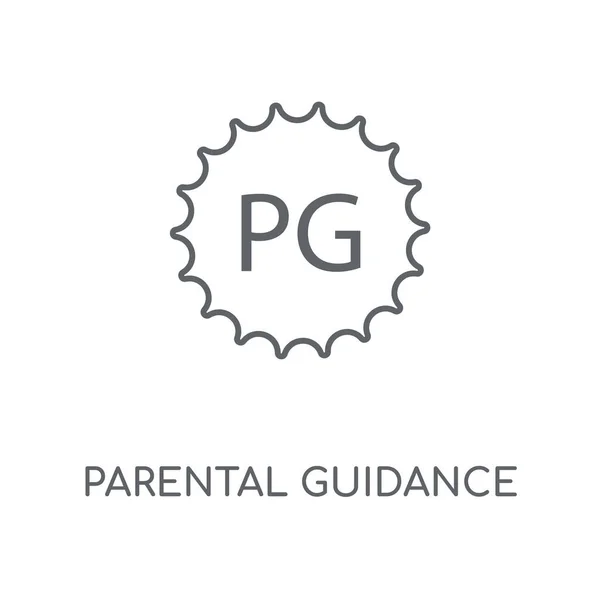 Parental Guidance Sign Icono Lineal Guía Parental Diseño Símbolo Trazo — Vector de stock
