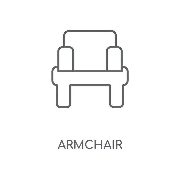 Sessel Lineare Ikone Sessel Konzept Schlaganfall Symbol Design Dünne Grafische — Stockvektor