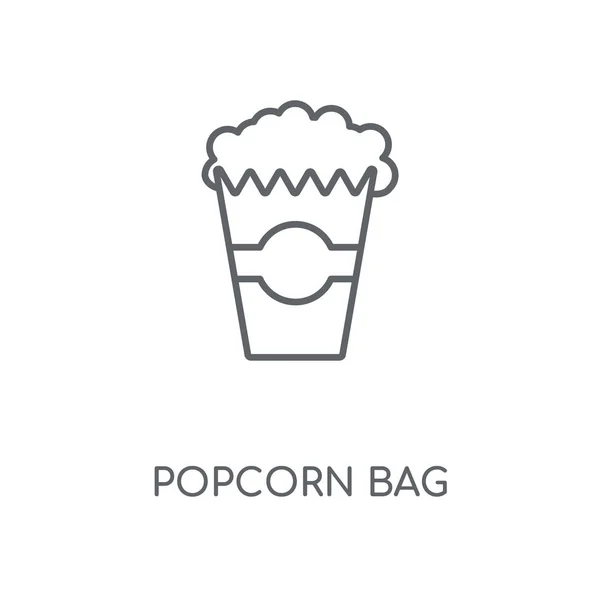 Popcorntüte Lineares Symbol Popcorntüten Konzept Mit Symboldesign Dünne Grafische Elemente — Stockvektor