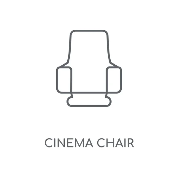 Sedia Cinema Icona Lineare Design Simbolo Colpo Sedia Cinema Illustrazione — Vettoriale Stock