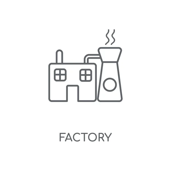 Fabryka Ikona Liniowej Fabryka Koncepcja Symbol Obrysu Cienkich Elementów Graficznych — Wektor stockowy