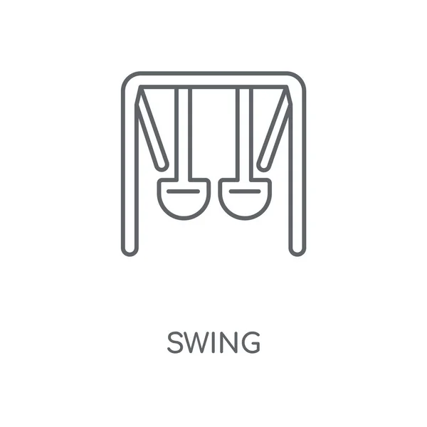 Swing Lineaire Pictogram Swing Conceptontwerp Beroerte Symbool Dunne Grafische Elementen — Stockvector