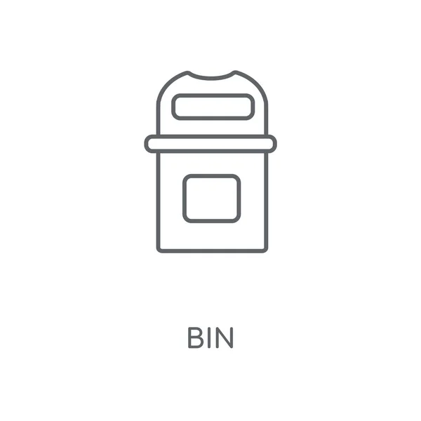 Bin Lineares Symbol Bin Concept Stroke Symboldesign Dünne Grafische Elemente — Stockvektor
