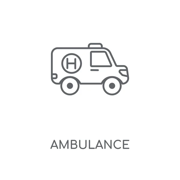 Ambulance Linear Icon Ambulance Concept Stroke Symbol Design Thin Graphic — Stock Vector