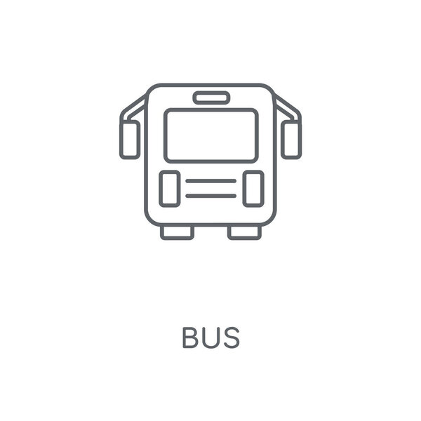 Линейный значок шины. Концепция автобуса дизайн символов хода. Тонкие графические элементы векторная иллюстрация, контур рисунка на белом фоне, eps 10
.