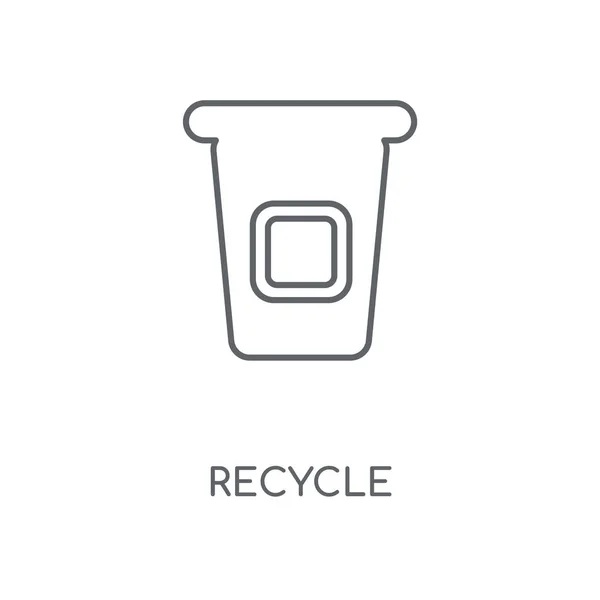 Recyceln Lineares Symbol Recycling Konzept Mit Symboldesign Dünne Grafische Elemente — Stockvektor