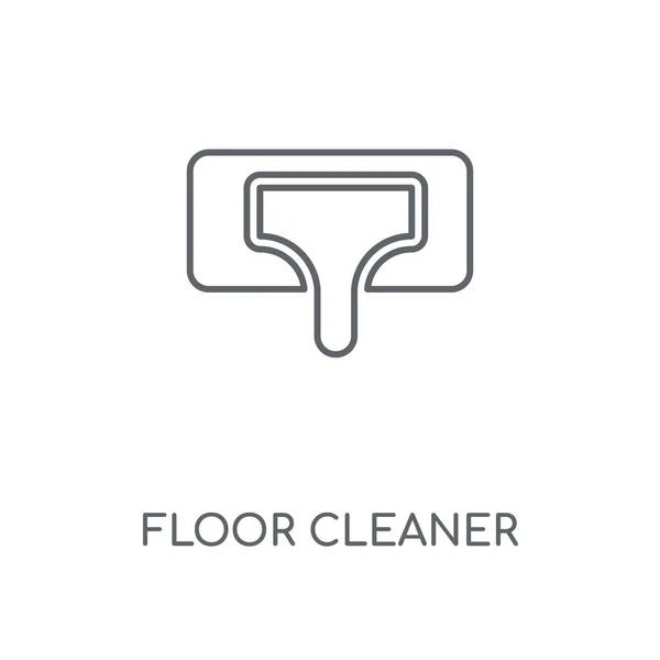 Piętrze Czyszczenia Liniowe Ikona Floor Cleaner Koncepcja Obrysu Symbol Projekt — Wektor stockowy