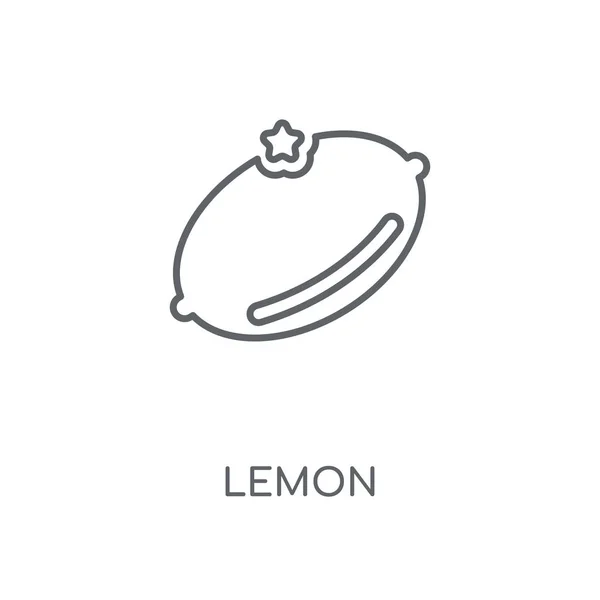 Citron Linjär Ikonen Citron Konceptdesign Stroke Symbol Tunn Grafiska Element — Stock vektor