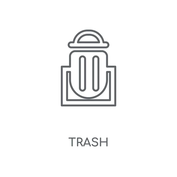 Trash Linear Icon Trash Concept Stroke Symbol Design Thin Graphic — Stock Vector