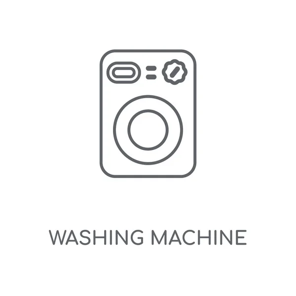 세탁기 아이콘입니다 세탁기 스트로크 디자인입니다 그래픽 일러스트 Eps — 스톡 벡터