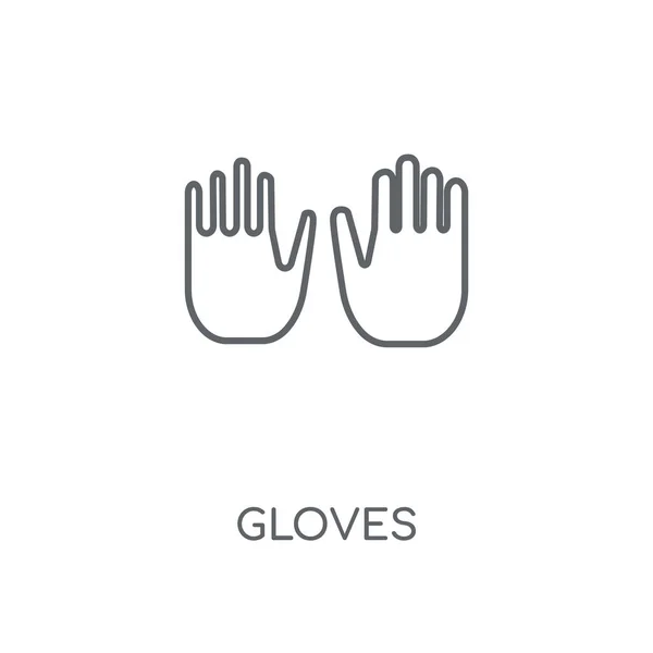 Gloves Linear Icon Gloves Concept Stroke Symbol Design Thin Graphic — Stock Vector