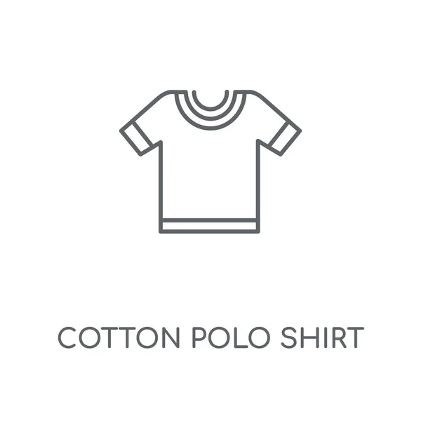 Camisa Algodão Polo Ícone Linear Design Símbolo Curso Conceito Camisa — Vetor de Stock