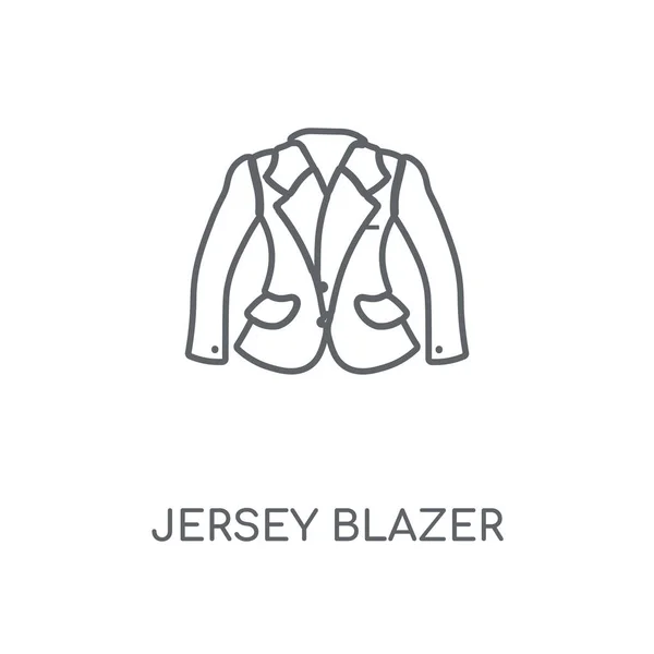 Jersey Blazer Lineaire Pictogram Jersey Blazer Beroerte Symbool Conceptontwerp Dunne — Stockvector