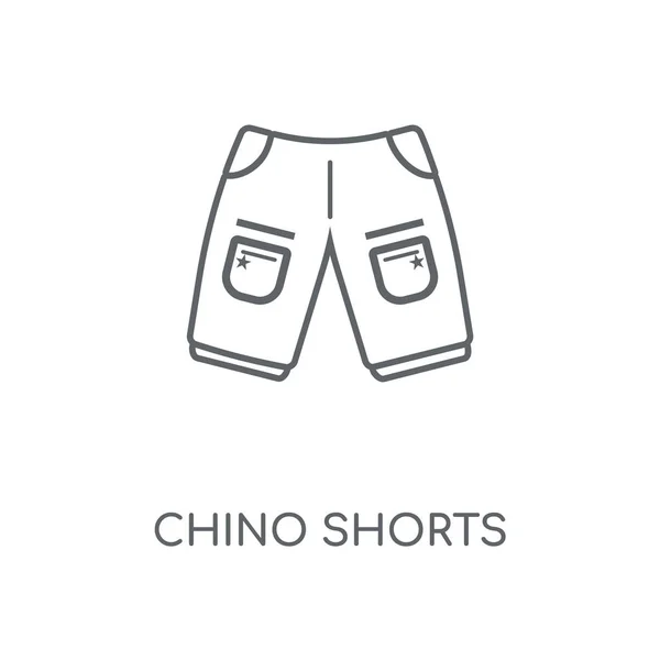 Ikon Linear Chino Shorts Desain Simbol Coretan Konsep Chino Shorts - Stok Vektor