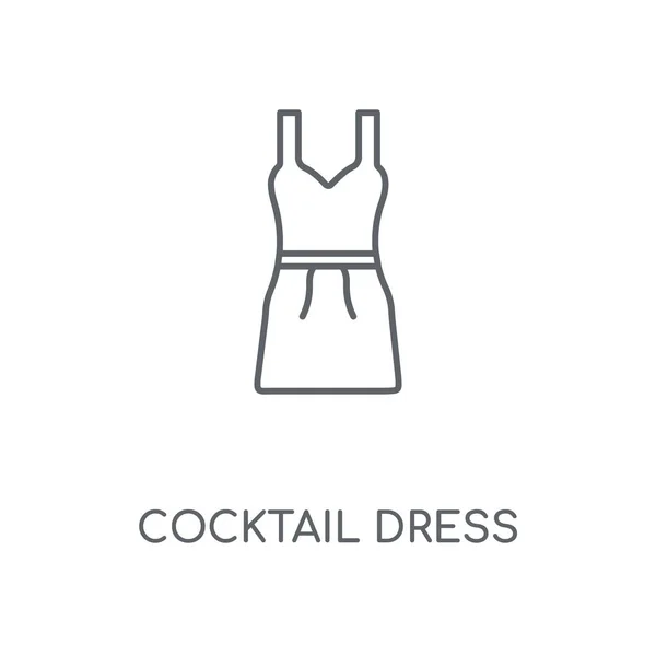 Cocktailjurk Lineaire Pictogram Cocktailjurk Beroerte Symbool Conceptontwerp Dunne Grafische Elementen — Stockvector