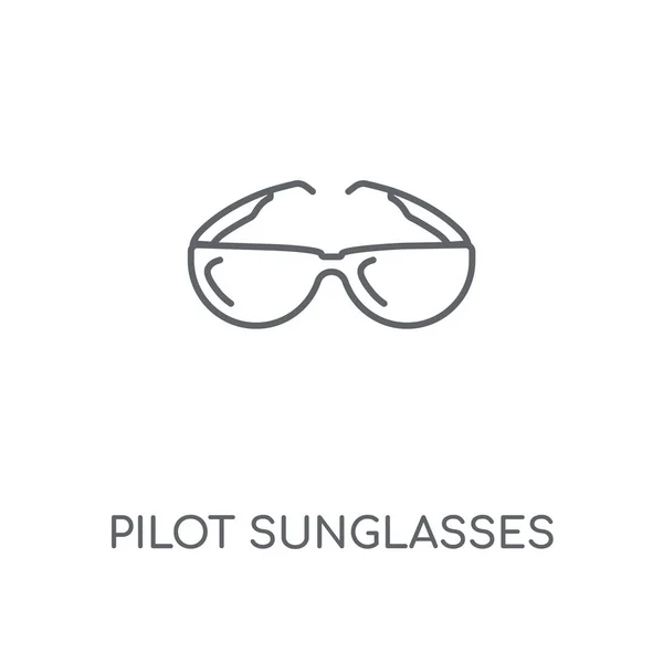Pilot Sunglasses Linear Icon Pilot Sunglasses Concept Stroke Symbol Design — Stock Vector