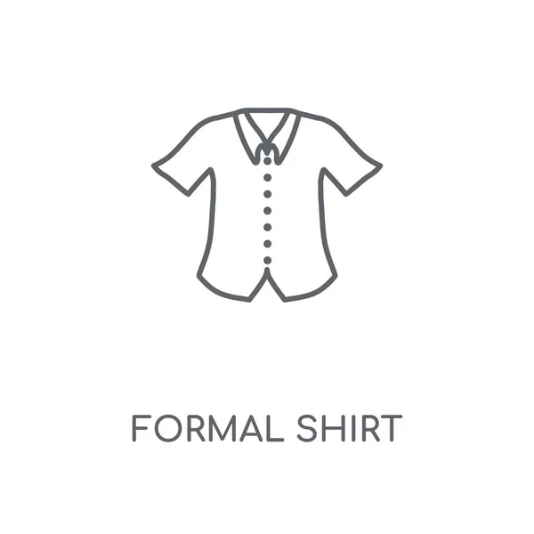 Camisa Formal Icono Lineal Diseño Símbolo Trazo Concepto Camisa Formal — Vector de stock