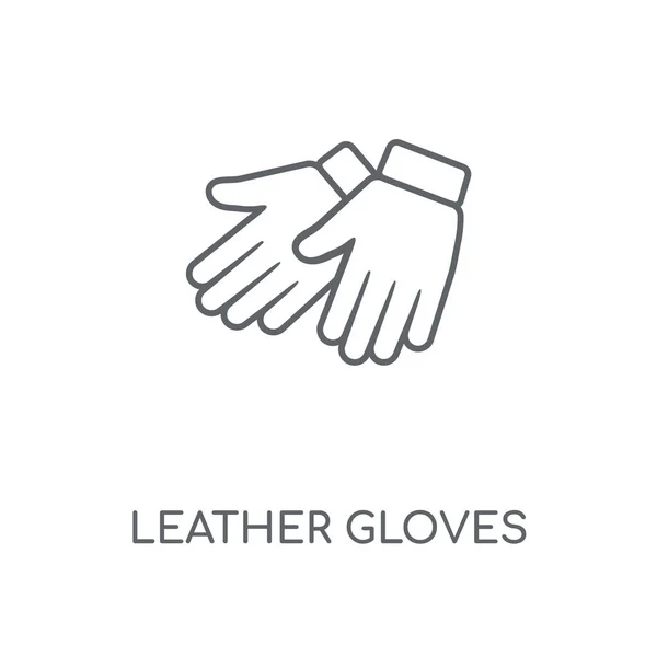 Lederhandschuhe Lineares Symbol Lederhandschuhe Konzept Strich Symbol Design Dünne Grafische — Stockvektor