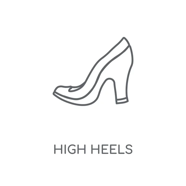 High Heels Linear Icon High Heels Concept Stroke Symbol Design — Stock Vector