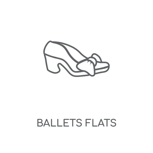 Ballerine Icona Lineare Balletti Flats Concetto Corsa Simbolo Design Illustrazione — Vettoriale Stock