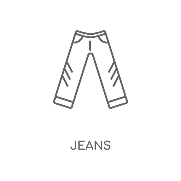 Ikon Linear Jeans Desain Simbol Stroke Konsep Jeans Ilustrasi Vektor - Stok Vektor