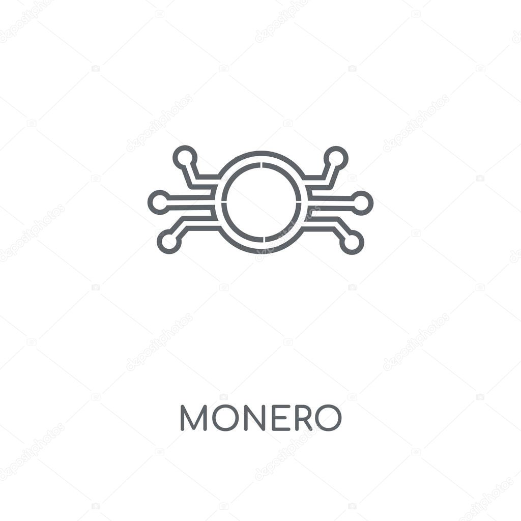 Monero linear icon. Monero concept stroke symbol design. Thin graphic elements vector illustration, outline pattern on a white background, eps 10.