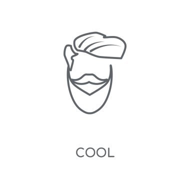 Serin doğrusal simgesi. Serin genel kavram kontur sembolü tasarım. İnce grafik öğeleri illüstrasyon, beyaz bir arka plan, eps 10 anahat desen vektör.