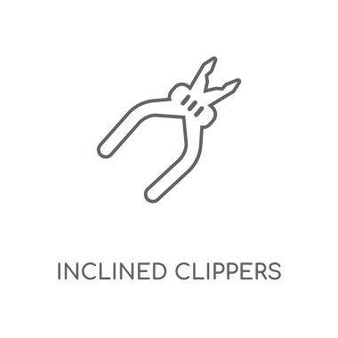 Inclined Clippers linear icon. Inclined Clippers concept stroke symbol design. Thin graphic elements vector illustration, outline pattern on a white background, eps 10. clipart
