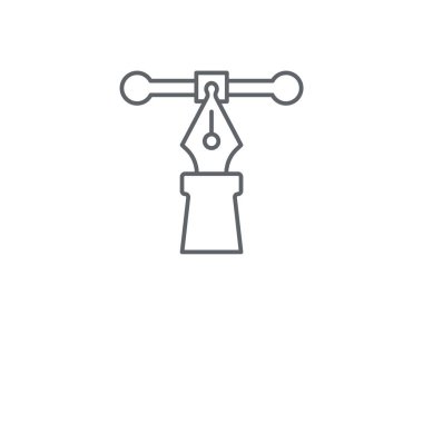 Vektör Lineer simgesi. Vektör kavramı kontur sembol tasarımı. İnce grafik öğeleri illüstrasyon, beyaz bir arka plan, eps 10 anahat desen vektör.