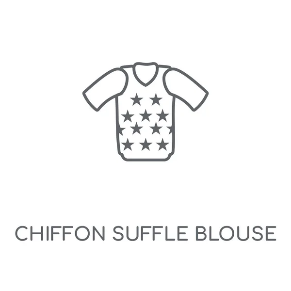 Chiffon Blouse Gewilde Lineaire Pictogram Chiffon Blouse Gewilde Beroerte Symbool — Stockvector