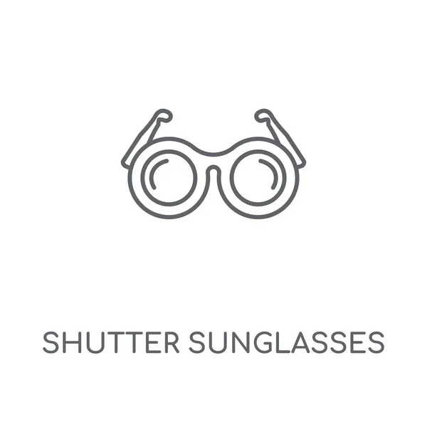 Shutter Sunglasses Linear Icon Shutter Sunglasses Concept Stroke Symbol Design — Stock Vector