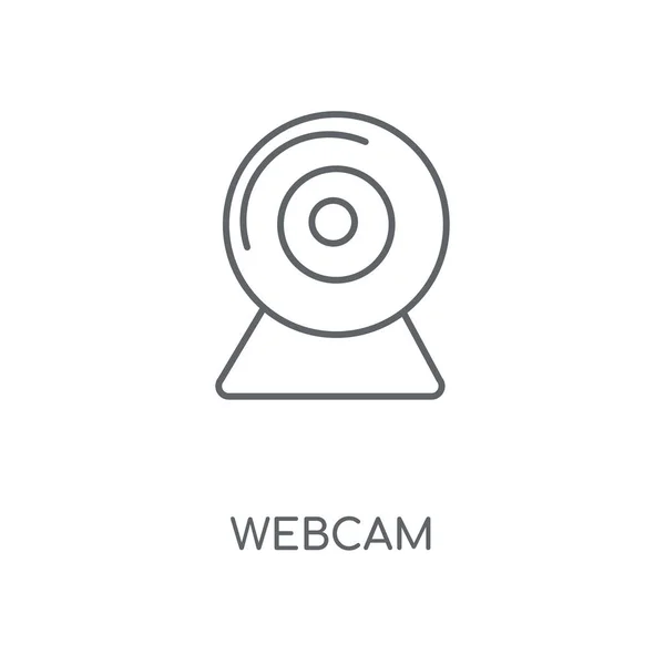 Icône Linéaire Webcam Conception Symbole Course Concept Webcam Illustration Vectorielle — Image vectorielle