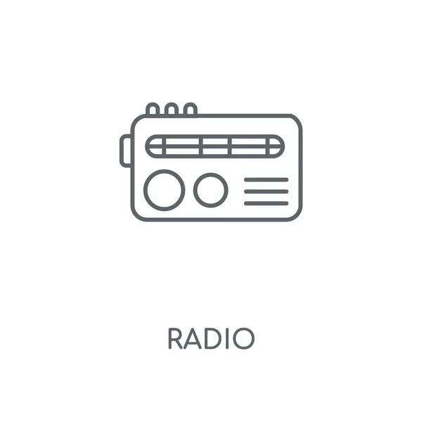 Radio Lineaire Pictogram Radio Beroerte Symbool Conceptontwerp Dunne Grafische Elementen — Stockvector