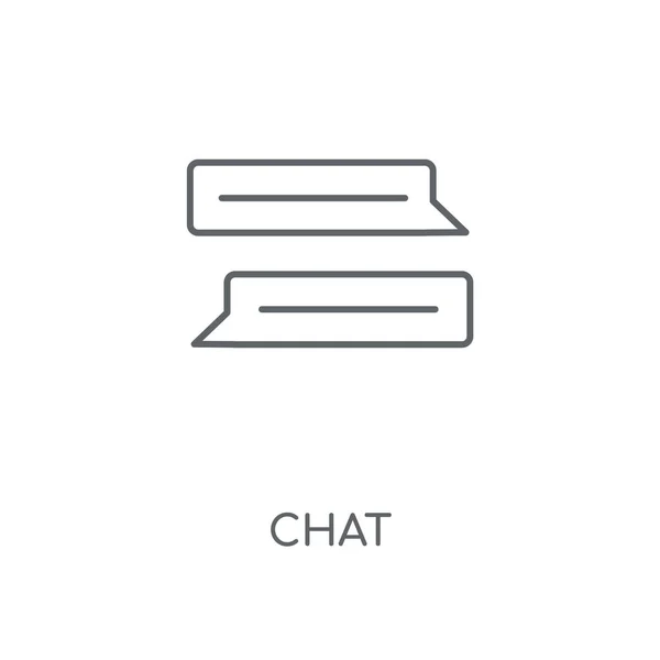 Icona Lineare Chat Design Del Simbolo Del Tratto Del Concetto — Vettoriale Stock