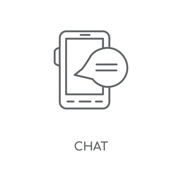 Icono Lineal Chat Diseño Símbolo Trazo Concepto Chat Elementos Gráficos — Vector de stock