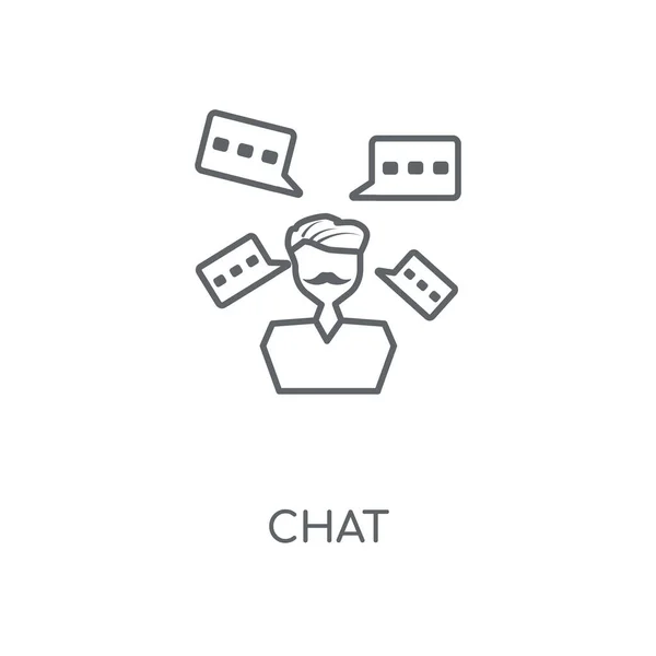 Icono Lineal Chat Diseño Símbolo Trazo Concepto Chat Elementos Gráficos — Vector de stock