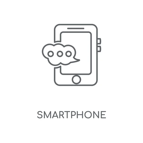 Smartphone Lineaire Pictogram Smartphone Lijn Symbool Conceptontwerp Dunne Grafische Elementen — Stockvector