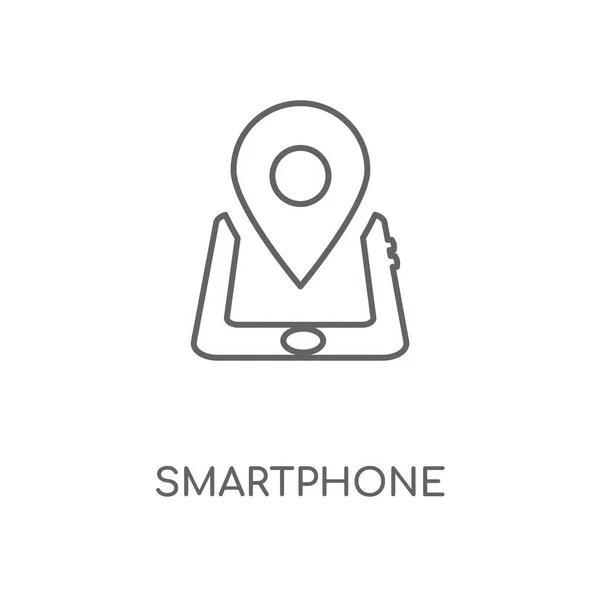 Γραμμική Εικονίδιο Smartphone Έννοια Του Smartphone Εγκεφαλικό Επεισόδιο Σύμβολο Σχεδιασμού — Διανυσματικό Αρχείο