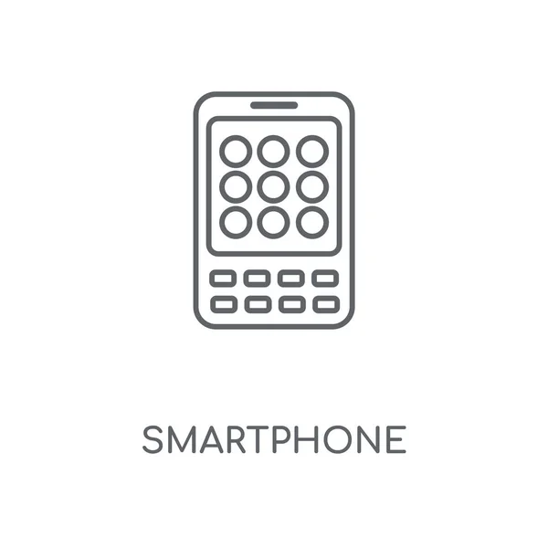 Smartphone Linjär Ikonen Smartphone Konceptdesign Stroke Symbol Tunn Grafiska Element — Stock vektor