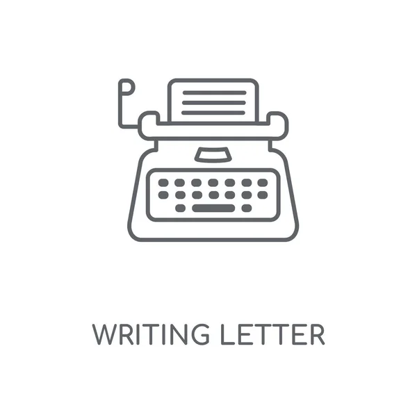 Εγγράφως Επιστολή Γραμμική Εικονίδιο Εγγράφως Επιστολή Προμελέτη Σύμβολο Κτυπήματος Λεπτή — Διανυσματικό Αρχείο