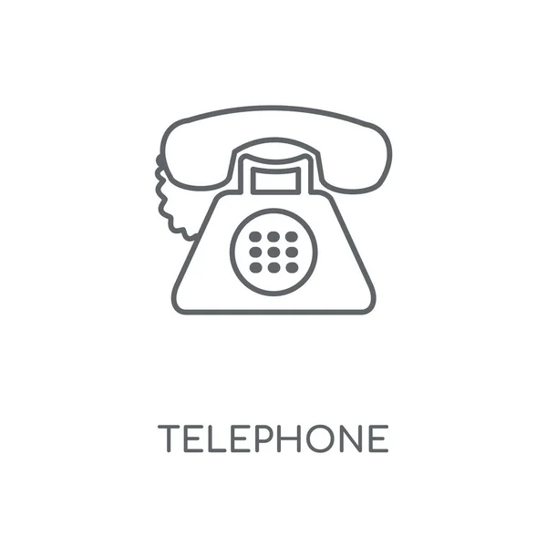 Telefon Lineares Symbol Telefonkonzept Und Symboldesign Dünne Grafische Elemente Vektorillustration — Stockvektor