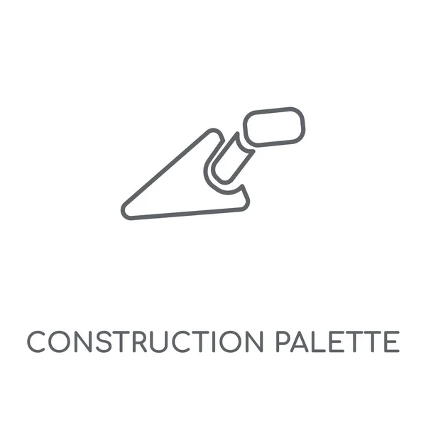 建設パレット線形アイコン 建設パレット コンセプト ストローク シンボル デザイン 薄いグラフィック要素ベクトル イラスト 白い背景 Eps — ストックベクタ