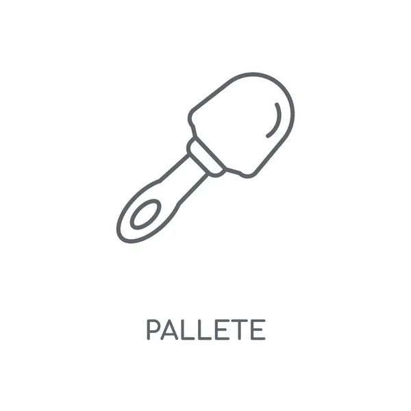 Pallete Linear Icon Pallete Concept Stroke Symbol Design Thin Graphic — Stock Vector
