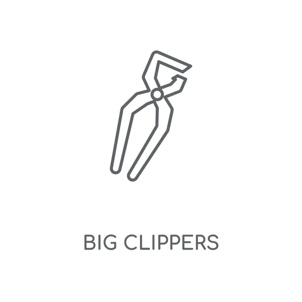 Grote Clippers Lineaire Pictogram Grote Clippers Beroerte Symbool Conceptontwerp Dunne — Stockvector