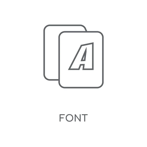 Font Linear Icon Font Concept Stroke Symbol Design Thin Graphic — Stock Vector