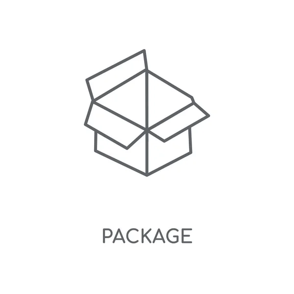 Paket Lineares Symbol Paketkonzept Strich Symbol Design Dünne Grafische Elemente — Stockvektor