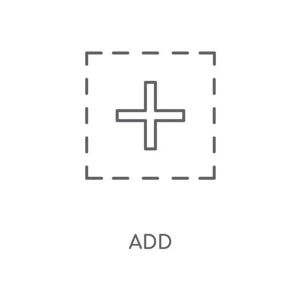 Dodaj Ikona Liniowej Dodaj Symbol Koncepcja Obrysu Cienkich Elementów Graficznych — Wektor stockowy
