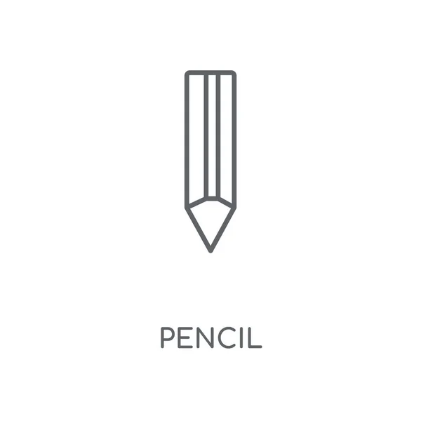 Ícone Linear Lápis Desenho Símbolo Curso Conceito Lápis Elementos Gráficos — Vetor de Stock