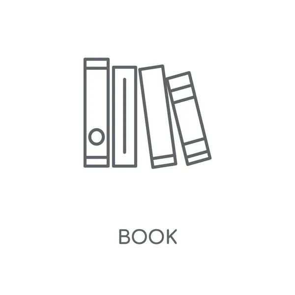 Libro Icono Lineal Diseño Símbolo Carrera Concepto Libro Elementos Gráficos — Vector de stock